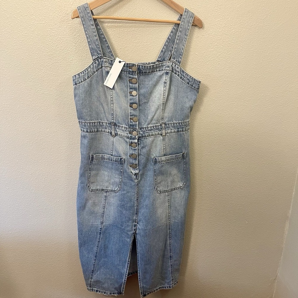 NWT Habitual Blue Denim Midi Dress‎